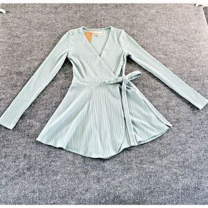 Urban Outfitter Jumper Dress Faux Wrap Women's XS Blue Green